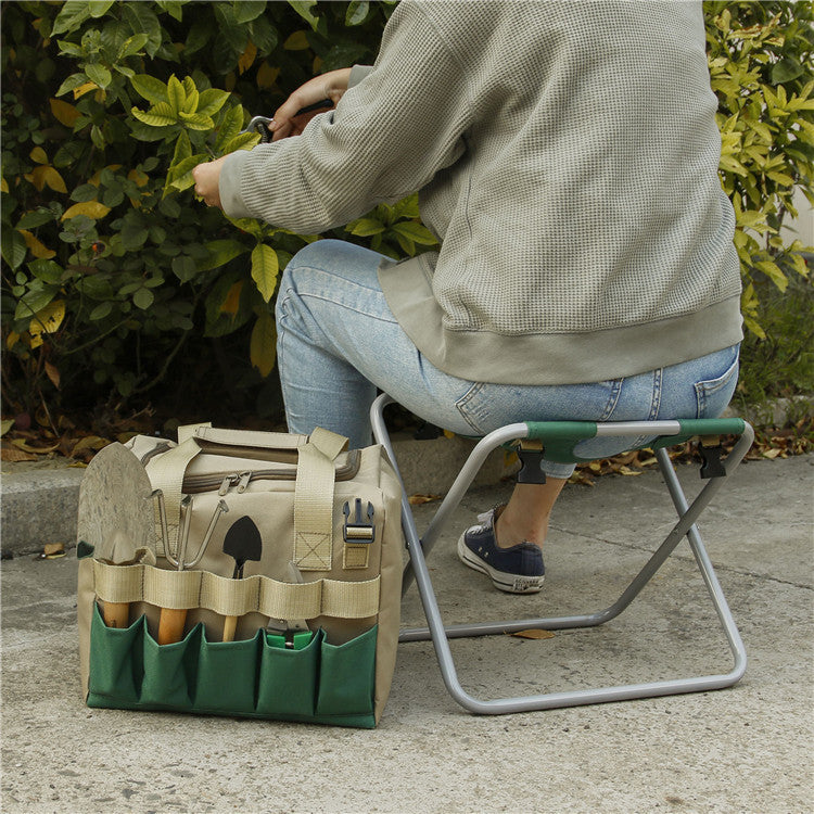 Asiento GardenPro – Asiento Plegable de Jardinería con Organizador
