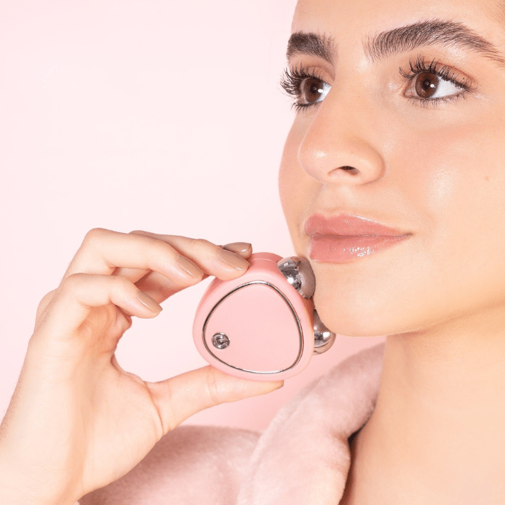 Masajeador Facial de Microcorriente Reafirmante con Doble Rodillo - Brilla Bonita