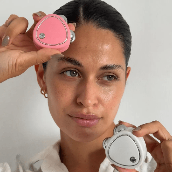 Masajeador Facial de Microcorriente Reafirmante con Doble Rodillo - Brilla Bonita